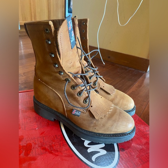 Justin Conductor Brown 8 Boots - Picture 4 of 5